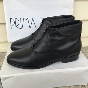 Prima Royale black leather vintage ankle boots 7.5